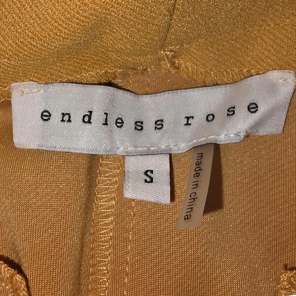 Endless Rose Mustard Yellow High Waisted Belted Tailored Shorts Buckle Small‎